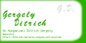 gergely ditrich business card